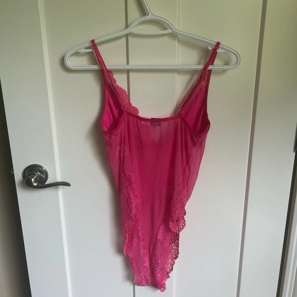 Pink Lace Lingerie Bodysuit - Picture 6 of 8